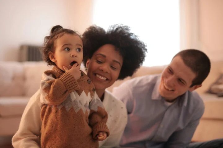 Smiling family